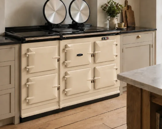 Cream 5 oven Aga cooker from John Wray Range Cookers
