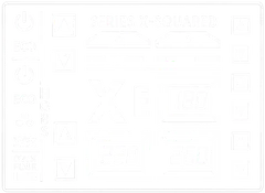 Line drawing of the X-Touch remote touchscreen panel