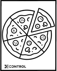 Line drawing of the pizza plate upgrade
